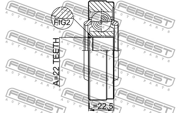 ШРУС карданного вала ПОДХОДИТ ДЛЯ Land Rover FREELANDER II 2006-2014 2911-FLIISH 2911-FLIISHA FEBEST