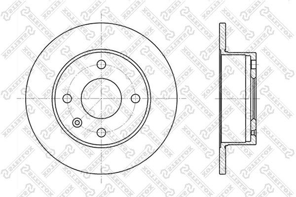 диск тормозной передний!\ Ford Escort/Orion 1.1-1.6D 80-90 6020-2513-SX STELLOX