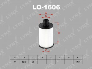 фильтр масляный!\ Land Rover Range Rover 5.0 V8 09> LO-1606 LYNXAUTO