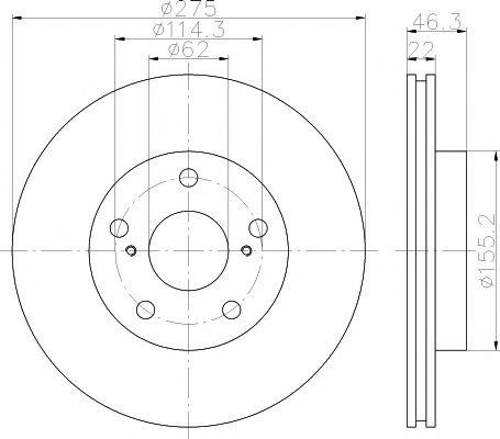 92163803 диск тормозной перед.!\Toyota Auris/Corolla1.3/1.4/1.6 VVTi 07> 92163803 TEXTAR