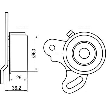 Ролик ГРМ натяжной Mitsubishi Colt III-IV, Lancer III-V, Proton Persona 1.3/1.5  GT80090 GMB