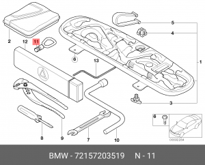 Петля буксировочная BMW 3 (E46),5 (E39),7 (E38) OE 72 15 7 203 519 BMW