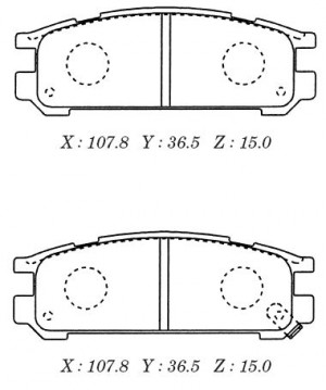 Замена на D7020MH Колодки тормозные дисковые задн. SUBARU IMPREZA , LEGACY 1.6-2 D7020M MK KASHIYAMA