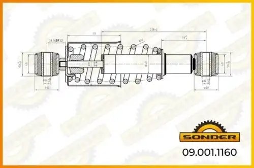 Амортизатор кабины MB о.н 9438903319 — 2 года безусловной гарантии 090011160 SONDER