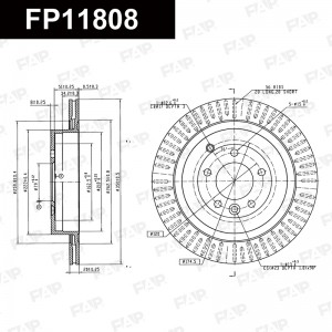 Тормозной диск с покрытием GEOMET FP11808 FP11808 FAP