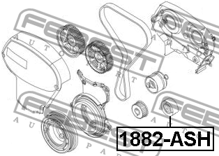 Ролик натяжной 1887-ASH 1887-ASH FEBEST