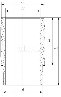 Гильза цилиндра SCANIA P,G,R,T,K,4 series дв.DC11.01,DSC12.01 d=127 MAHLE 061WN1700 MAHLE KNECHT