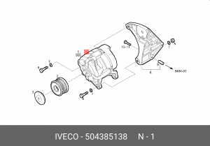 504385138 ГЕНЕРАТОР IVECO DAILY 14V 140A (10013110/050219/0004551, ВЕНГРИЯ ) 504385138 IVECO