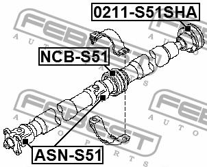 Крестовина INFINITI FX (S51) вала карданного FEBEST ASN-S51 FEBEST
