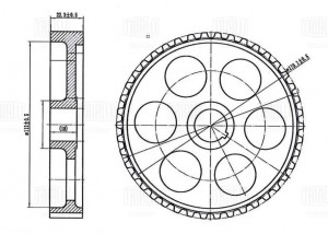 Шестерня ГРМ для а/м ВАЗ 2108 (большая) "TRIALLI" CG 103 TRIALLI