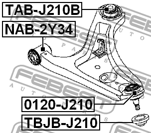 Пыльник шаровой опоры TBJB-J210 TBJB-J210 FEBEST