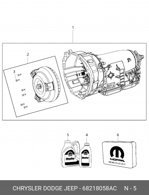 Масло трансмиссионное ATF для АКПП MOPAR MS-9602 5л 68218058AC MOPAR