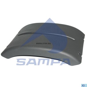 Крыло заднее часть верхняя  черный пластик МАН 18200114 SAMPA