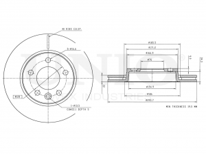 Диск тормозной задний BRD-20071 UNIO