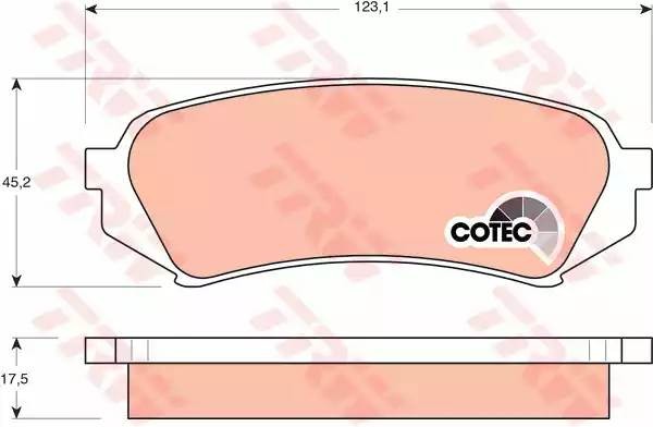 Колодки задние TOYOTA LAND CRUISER 100, LEXUS LX470 GDB3198 GDB3198 TRW