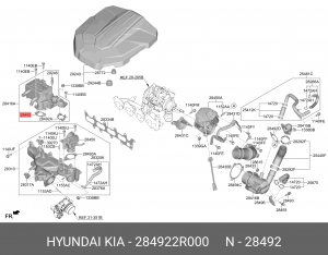 Прокладка клапана EGR 284922R000 284922R000 HYUNDAI KIA