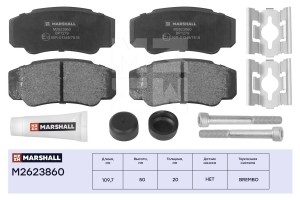 Торм. колодки дисковые задн. Citroen Jumper I 94- Fiat Ducato II III 94- Peugeot M2623860 MARSHALL