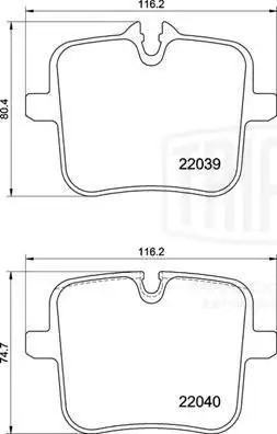 Колодки торм. BMW M5 (G30) (16-)/M7 (G11)/X5 (G05)/X6 (G06) диск. зад. M-пакет ( PF 4292 TRIALLI