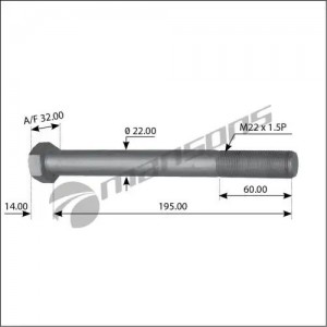 Болт M22x1.5x195 700.569 MANSONS