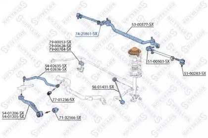втулка маятника!\ BMW E34/E39/E32/E31/E38 1.8-5.0 86> 74-21801-SX STELLOX