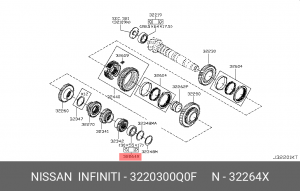 ПОДШИПНИК СТУПИЦЫ С ЦИЛИНДРИЧЕСКИМИ РОЛИ 32203-00Q0F 32203-00Q0F NISSAN