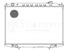 Радиатор охл. для а/м Nissan NP300 (08-) 2.5D LRc1432 LRC1432 LUZAR