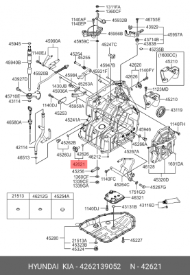 Датчик HYUNDAI Sonata 5,Elantra (06-) числа оборотов АКПП OE 4262139052 HYUNDAI KIA