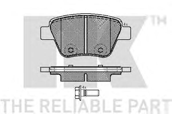 колодки дисковые задние!\ Audi A3, VW Golf, Skoda Yeti/Superb, Seat Leon 1.2-3.2 2247101 NK