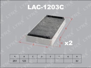 фильтр салона (2 шт)!\ MB W210/W220 95> LAC-1203C LYNXAUTO