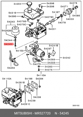 ТРУБКА ГИДРОАККУМУЛЯТОРА ТОРМОЗОВ MR527720 MITSUBISHI