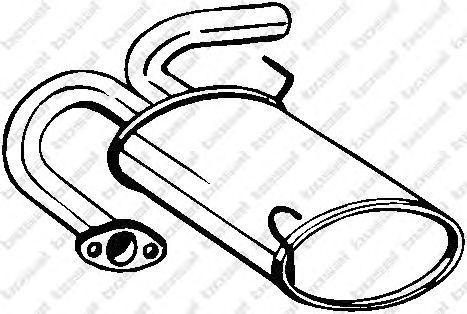 Глушитель NISSAN X-Trail (01-13) задняя часть BOSAL 145075 BOSAL