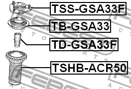 Подшипник опоры амортизатора TB-GSA33 TBGSA33 FEBEST