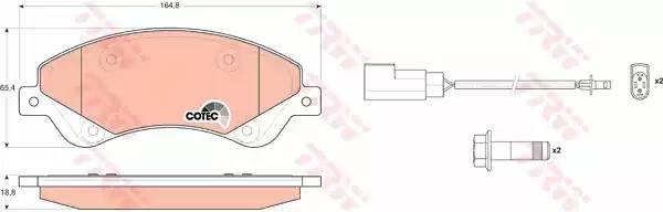 Колодки передние FORD TRANSIT 06- GDB1723 GDB1723 TRW