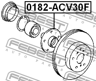 Ступица 0182-ACV30F 0182-ACV30F FEBEST