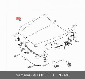 Эмблема MERCEDES C (W204,W205),E (W212,W213) капота OE A 000 817 17 01 MERCEDES BENZ