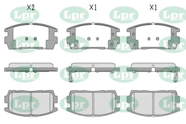 Комплект тормозных колодок CHEVROLET CAPTIVA/OPEL ANTARA 2.4/3.2 06- 05P1323 05P1323 LPR