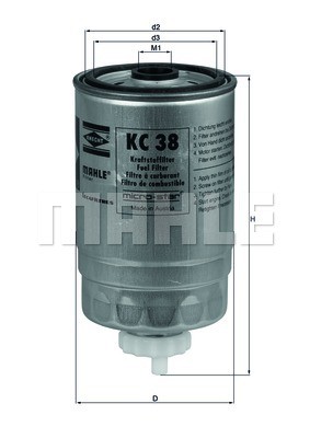 Фильтр топливный KC38 MAHLE KNECHT