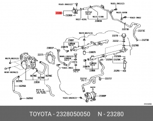 регулятор давления топлива!\ Toyota 23280-50050 TOYOTA