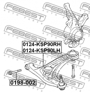 Рычаг подвески 0124-KSP90RH 0124-KSP90RH FEBEST