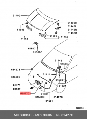 ДЕМПФЕР КАПОТА MB270606 MB270606 MITSUBISHI