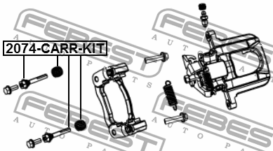 Ремкомплект задн суппорта DODGE CARAVAN V 07-, JOURNEY 12- 2074-CARR-KIT 2074-CARR-KIT FEBEST