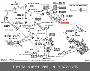 Болт с шайбой 91672-L1285 91672-L1285 TOYOTA