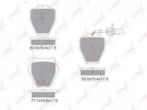 Колодки тормозные передние подходит для AUDI S4 2.7T 97-01 / A6 1.8T-4.2 97-05 / BD-1225 LYNXAUTO