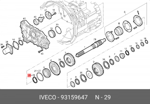 93159647 КОЛЬЦО СТОПОРНОЕ КП 5,00ММ 93159647 IVECO