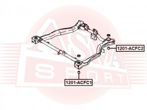 Сайлентблок HYUNDAI Accent (99-) подрамника переднего задний ASVA 1201-ACFC2 ASVA