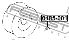 Гайка колесная MITSUBISHI OUTLANDER 2005-2013 0185-001 0185-001 FEBEST