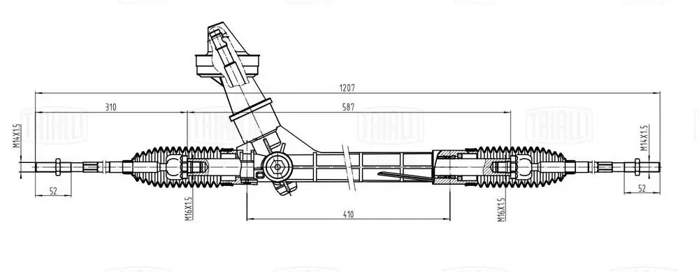 Механизм рулевой (рейка) механический CR 1801 TRIALLI