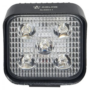 Фара светодиодная мини квадратная, 5 LED направленный свет, 15W (83х83х36) 12/24 ALED011 AIRLINE