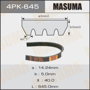 ремень поликлиновой!\ Ford Escort 1.8D 90-97/Fiesta 1.8D 89-95 4PK-645 MASUMA