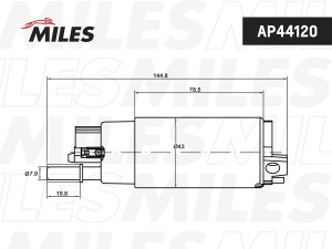 Насос топливный 3,5/ 3bar MERCEDES BENZ S-Class W221 AP44120 AP44120 MILES